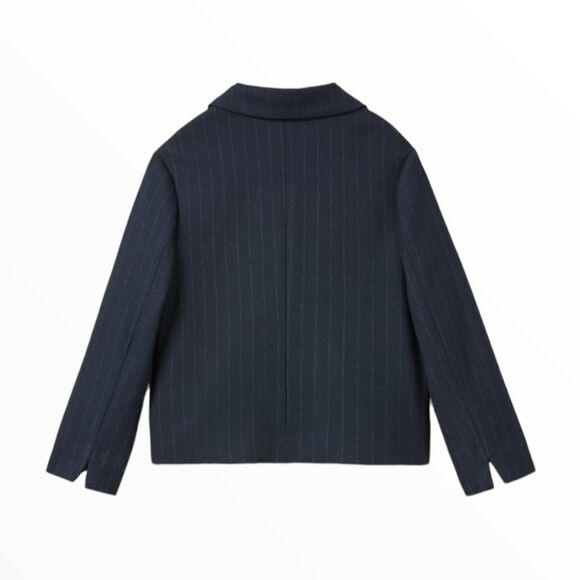 ZARA Kids | Navy Blue | BLAZER WITH LAPEL COLLAR AND LONG SLEEVES - Picture 2 of 8